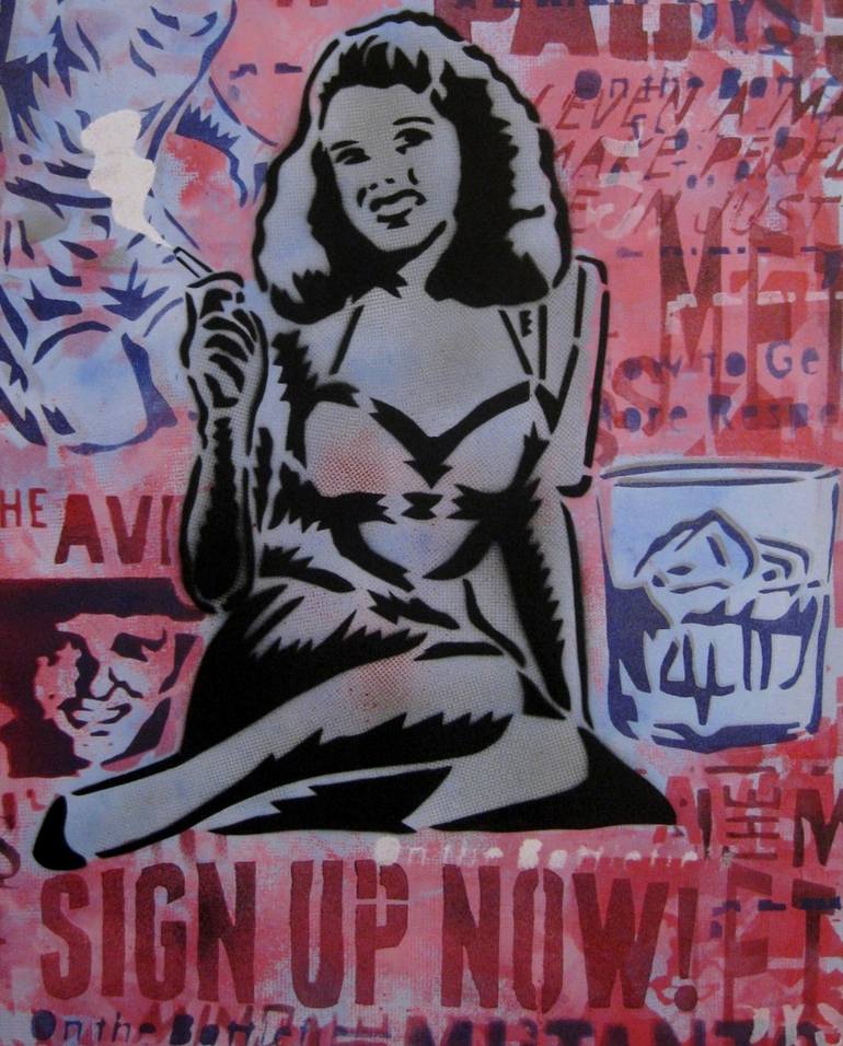 Original Pop Art Women Printmaking by carlos madriz