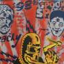 Number 1 of “Promesas” series. A new series inspired by science fiction B series movies, Pulp Literature and elements from popular culture.
Free style screenprint and spray paint stencil on 350 g card
50 x 70 cms.
This piece is unframed.