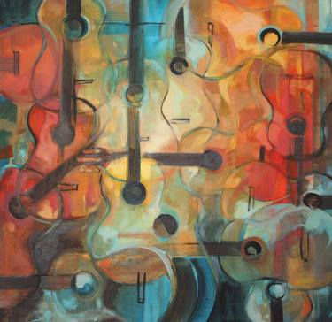 Original Abstract Performing Arts Paintings by Gill Robinson