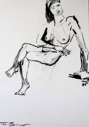 Print of Abstract Expressionism Nude Drawings by Yvette Ten-Bohmer