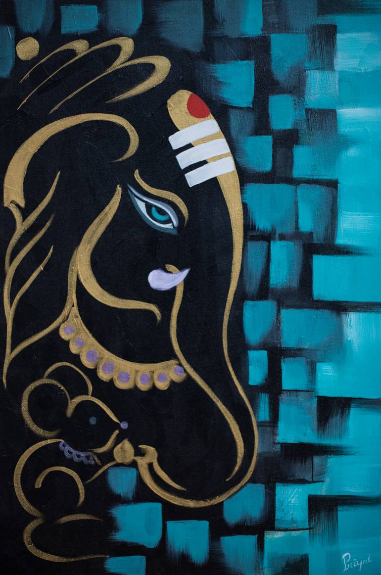 Lord Ganesha Painting by priyal ostwal | Saatchi Art