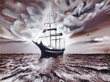 Original Boat Painting by priyal ostwal
