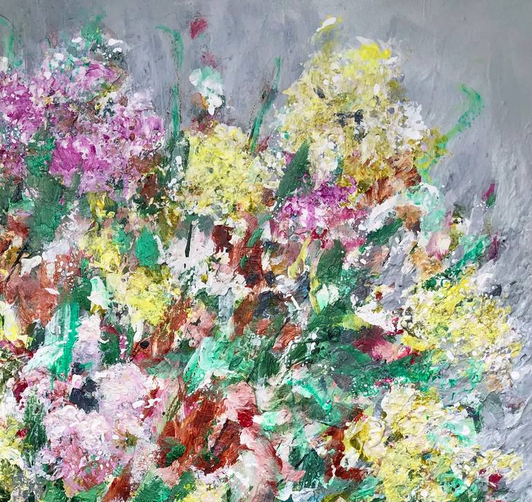 Original Expressionism Floral Painting by Michelle Carolan