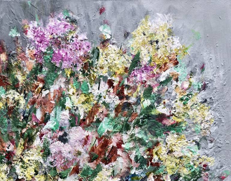 Original Expressionism Floral Painting by Michelle Carolan
