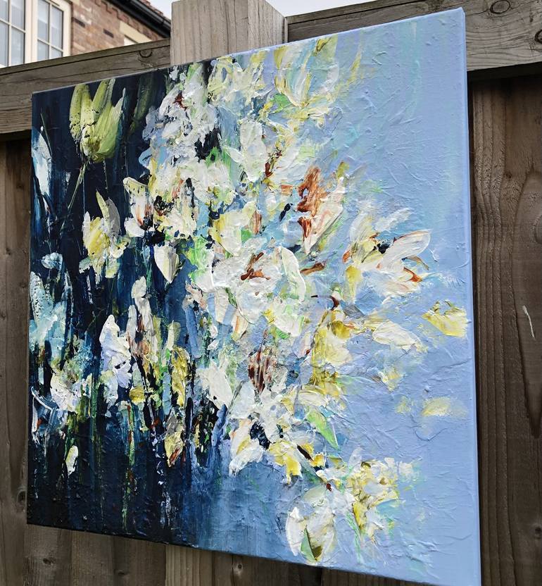 Original Abstract Floral Painting by Michelle Carolan