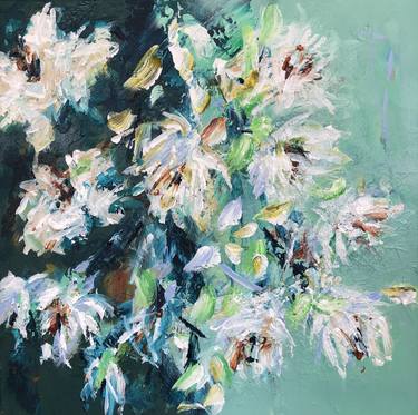 Original Abstract Floral Paintings by Michelle Carolan