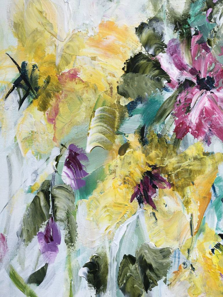 Original Abstract Floral Painting by Michelle Carolan