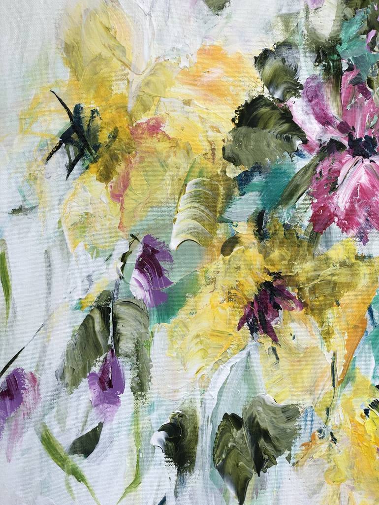 Original Abstract Floral Painting by Michelle Carolan