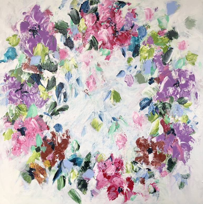 Original Expressionism Floral Paintings by Michelle Carolan