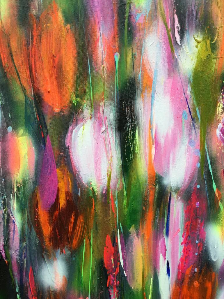 Original Abstract Floral Painting by Michelle Carolan