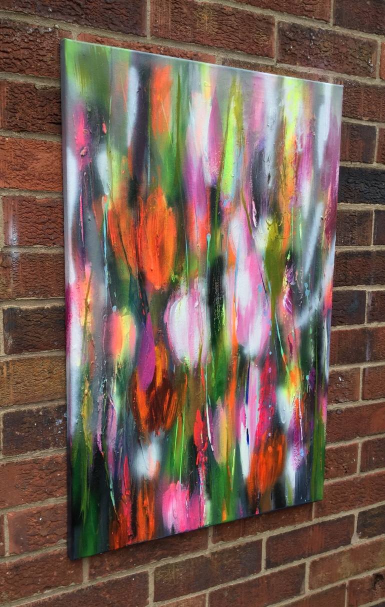 Original Abstract Floral Painting by Michelle Carolan