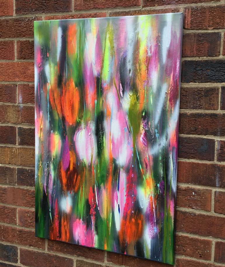 Original Abstract Floral Painting by Michelle Carolan