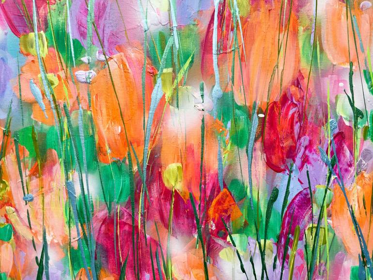 Original Abstract Floral Painting by Michelle Carolan