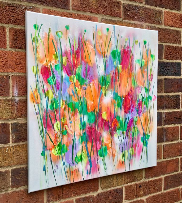 Original Abstract Floral Painting by Michelle Carolan