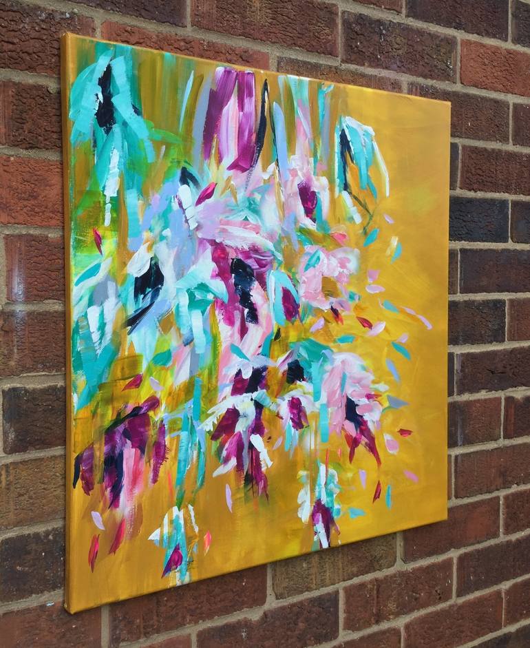 Original Abstract Floral Painting by Michelle Carolan