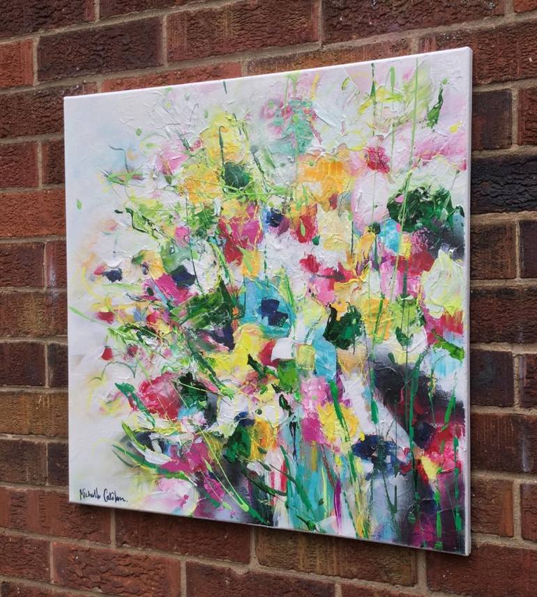 Original Abstract Floral Painting by Michelle Carolan