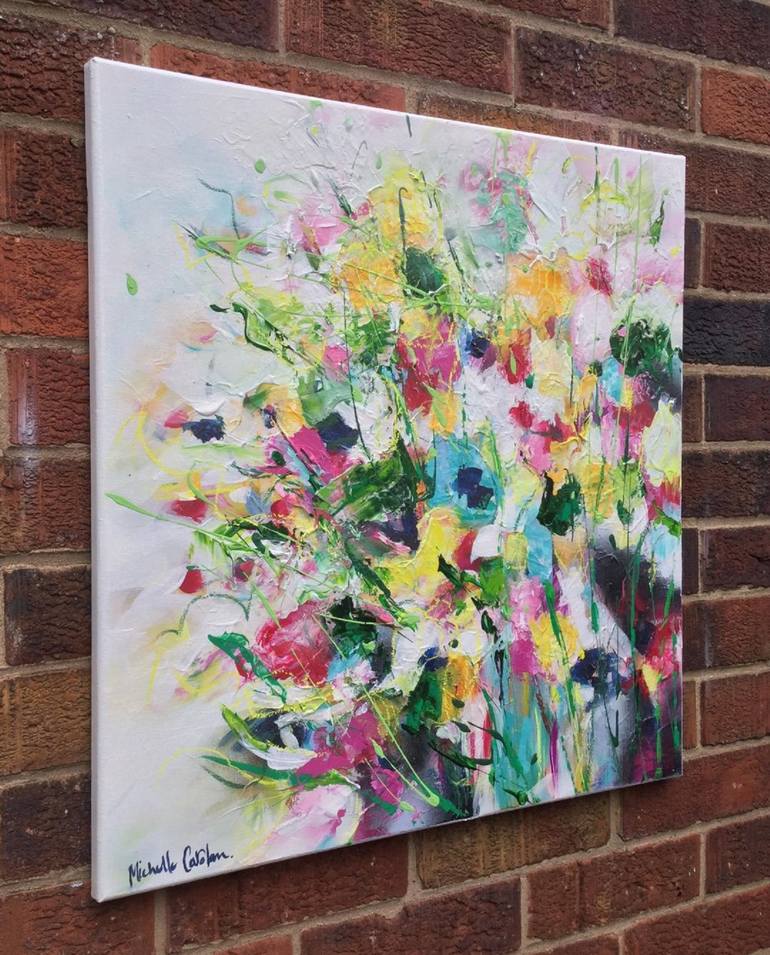 Original Abstract Floral Painting by Michelle Carolan