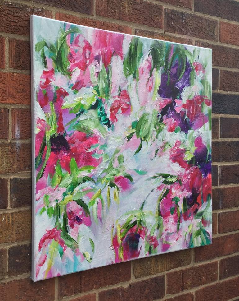 Original Abstract Floral Painting by Michelle Carolan