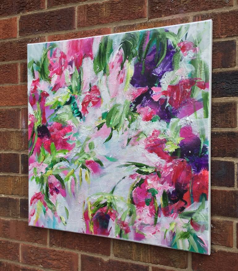 Original Abstract Floral Painting by Michelle Carolan