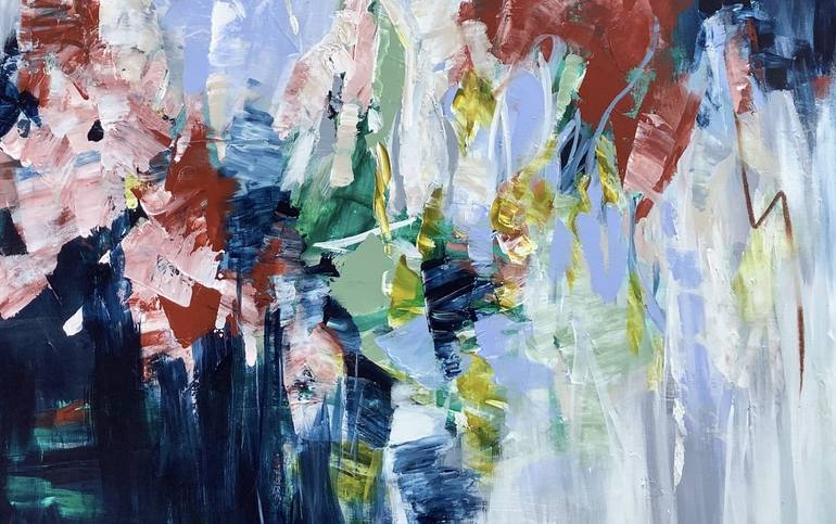 Original Abstract Floral Painting by Michelle Carolan