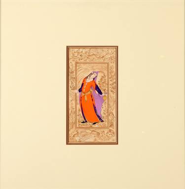 Woman in Garden (Persian Miniature) thumb