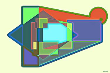 Composition with Orange, Green, Violet & Blue thumb