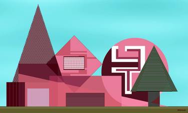 Pink Modern House - Limited Edition of 1 thumb