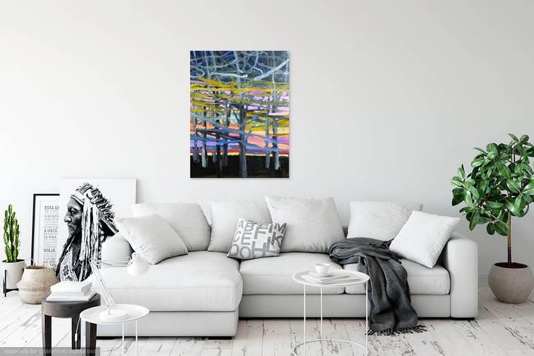 Original Abstract Expressionism Landscape Painting by Marti Higgins