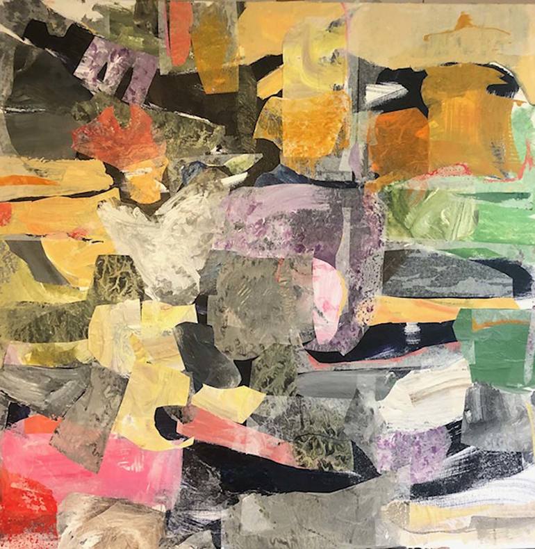 Original Abstract Expressionism Abstract Collage by Marti Higgins