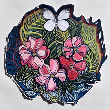 Original Abstract Nature Mixed Media by Leah Naomi