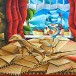 The Gecko and a Half Glass by Malcolm Tait