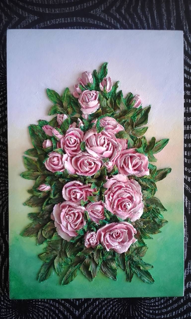 Original Fine Art Floral Sculpture by Rozaria Petkov