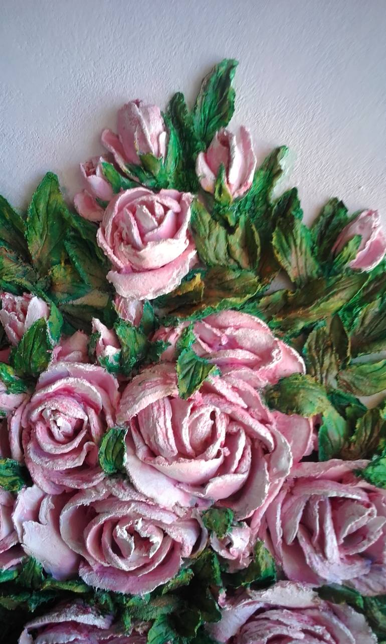 Original Floral Sculpture by Rozaria Petkov