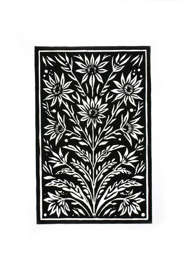 Floral ornament black thumb