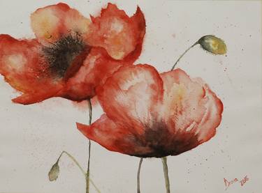 Print of Modern Floral Paintings by Coralia Maria Draia