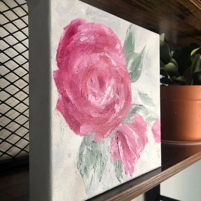 Original Abstract Expressionism Floral Painting by Meredith B