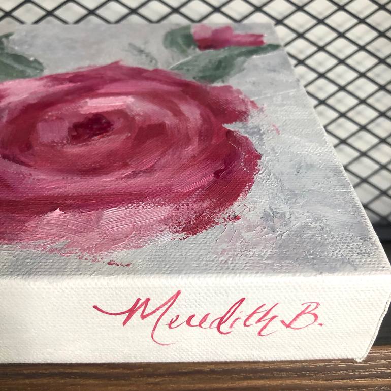 Original Abstract Expressionism Floral Painting by Meredith B