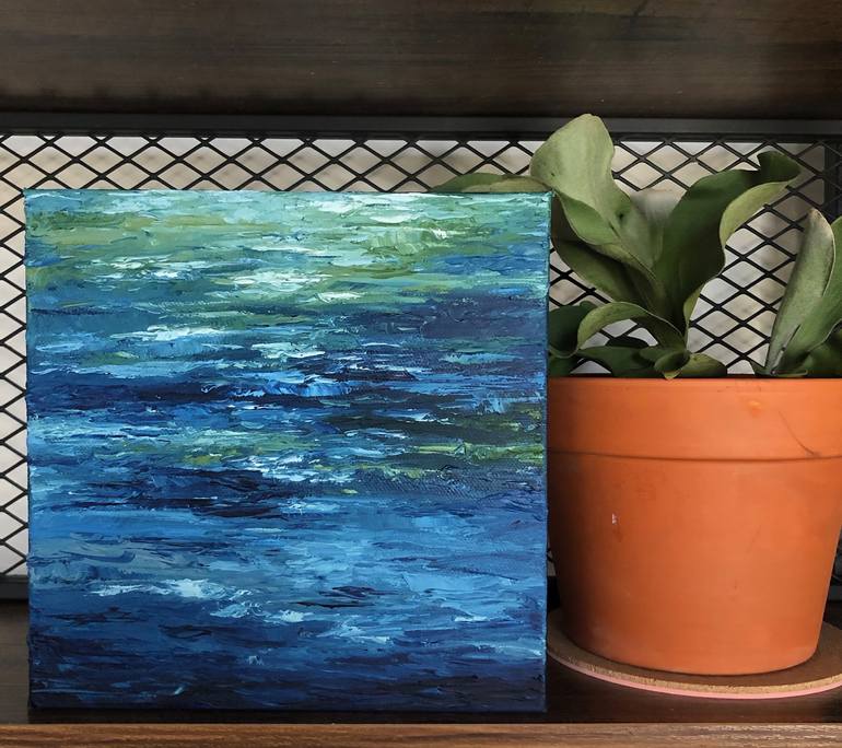 Original Abstract Seascape Painting by Meredith B