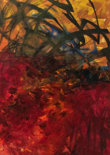Original Abstract Expressionism Abstract Paintings by Otto Szabo