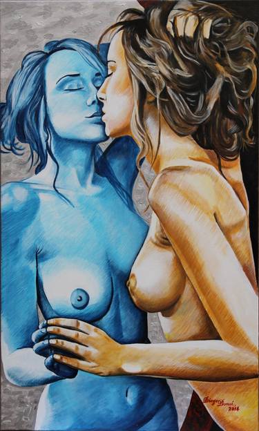 Original Figurative Nude Painting by DIEGO BONSI