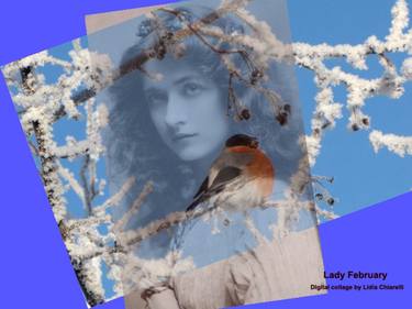 Original Portrait Collage by Lidia Chiarelli