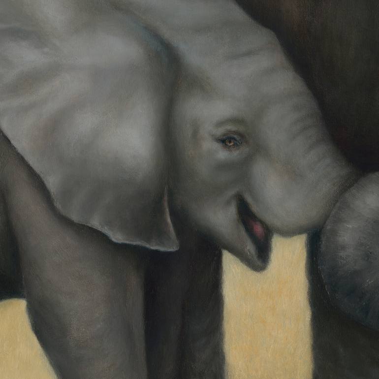 Original Figurative Animal Painting by Nicole Daniah Sidonie