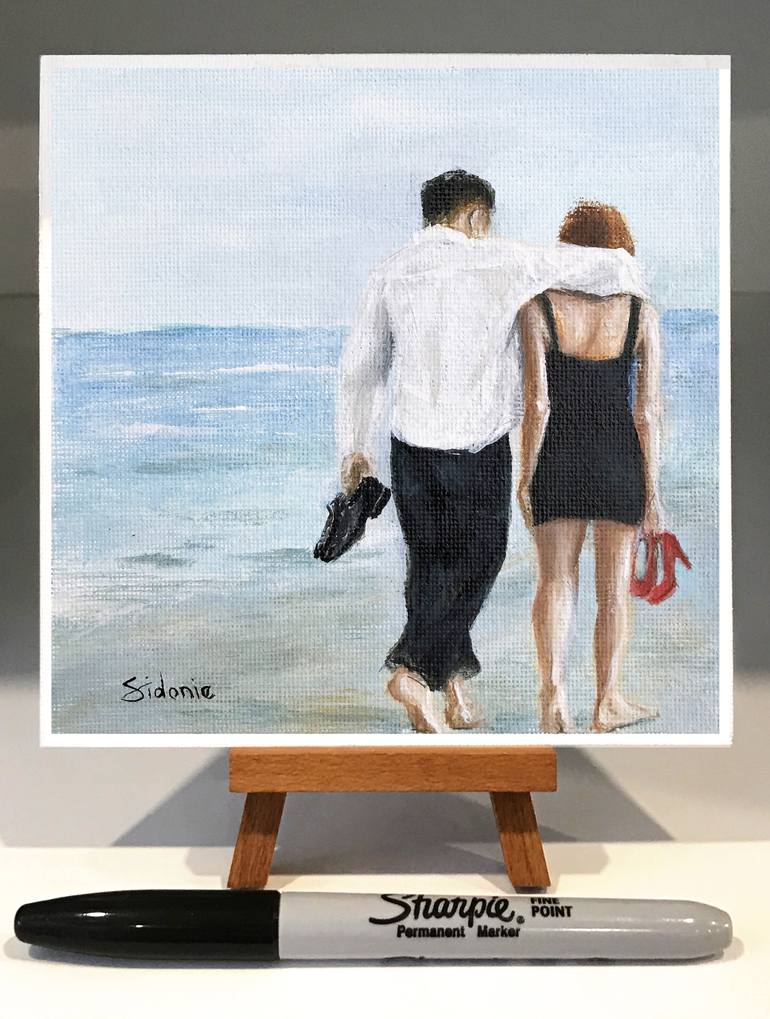 Original Figurative Love Painting by Nicole Daniah Sidonie