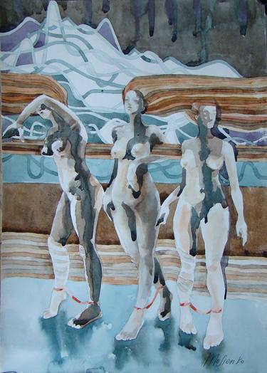 Print of Conceptual Nude Paintings by Inna Mosienko