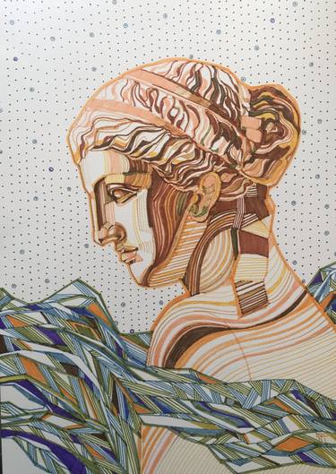 Print of Art Deco Classical mythology Drawings by Inna Mosienko