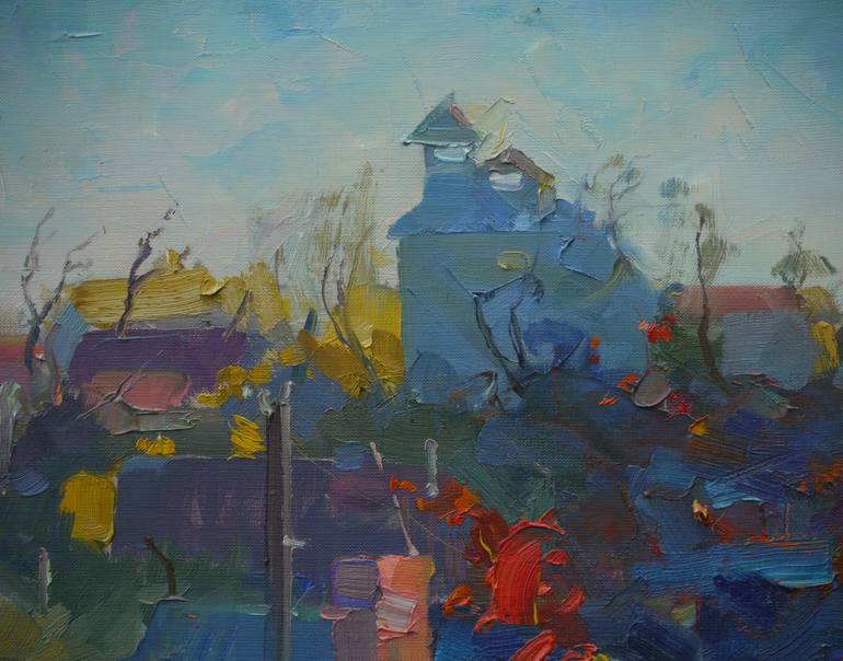 Original Expressionism Cities Painting by Victor Onyshchenko