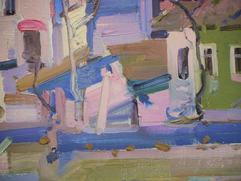 Original Expressionism Cities Painting by Victor Onyshchenko