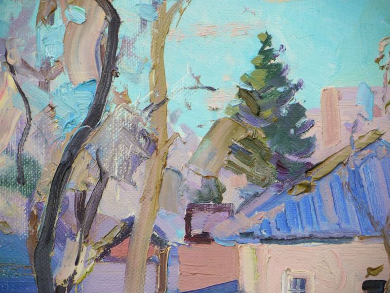 Original Expressionism Cities Painting by Victor Onyshchenko