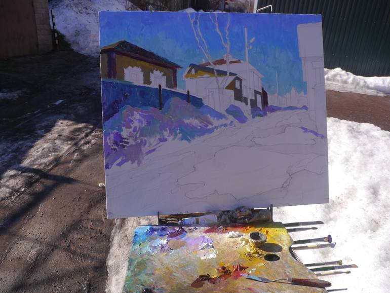 Original Impressionism Cities Painting by Victor Onyshchenko