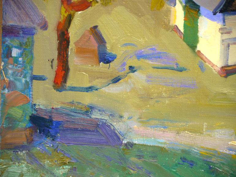 Original Folk Rural life Painting by Victor Onyshchenko